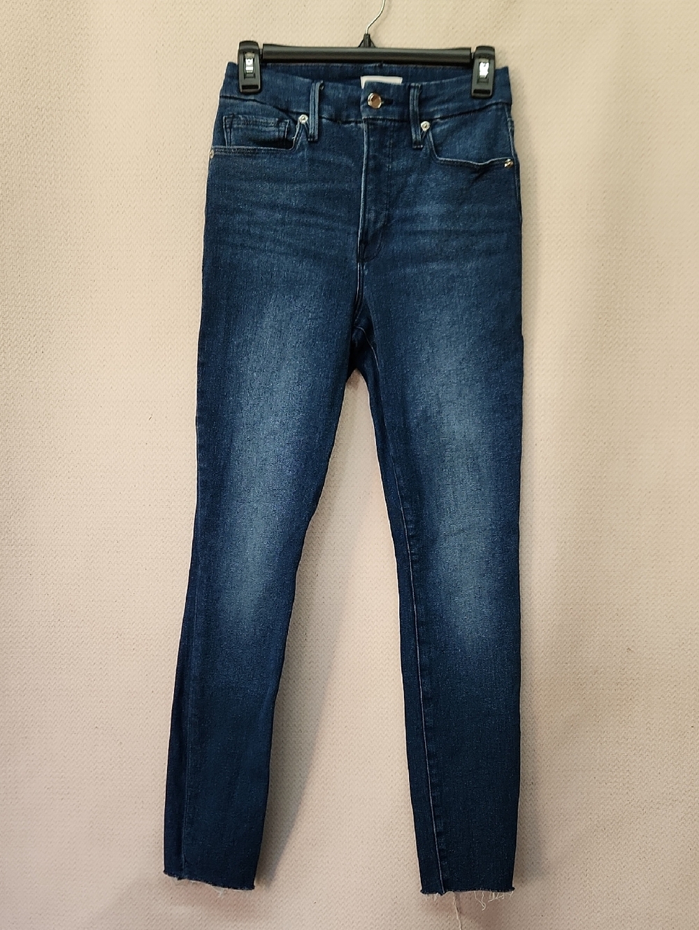 Good American Slim Dark Blue Stretch Jeans